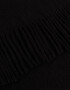 Bufandas Clasico Bufanda Con Flecos - Negro