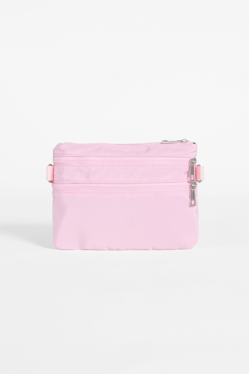 Bandolera básica doble cierre rosa