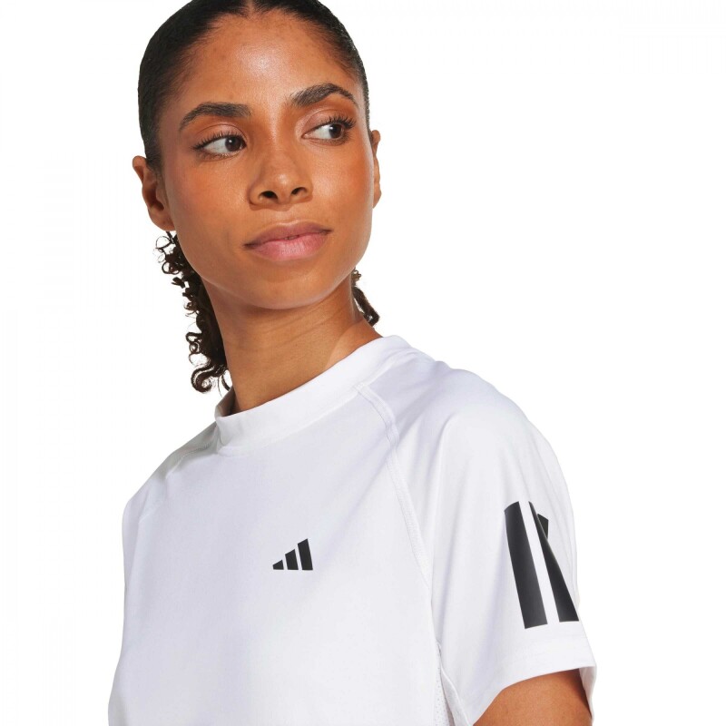 Remera Club Tennis Climacool 3 bandas de Mujer Blanco