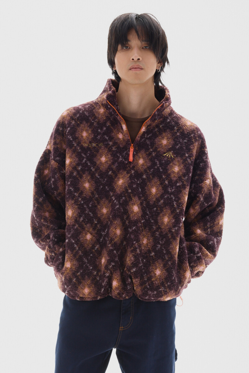 Buzo Boy Print Bordeaux