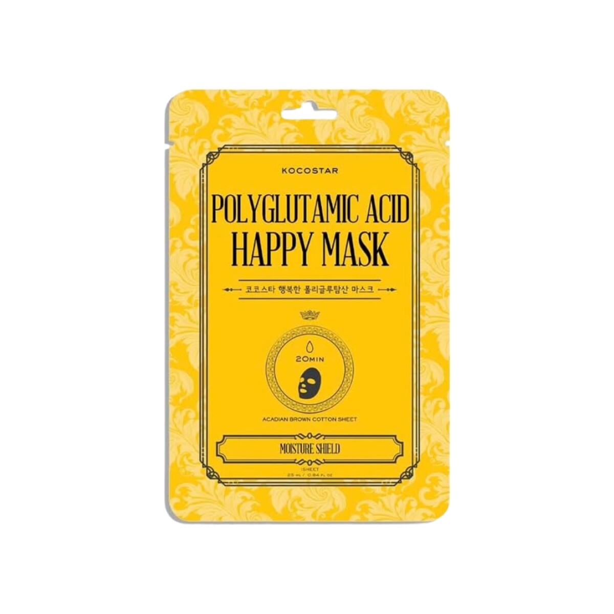 POLYGLUTAMIC ACID HAPPY MASK - Mascarilla facial con ácido poliglutámico - activo con un alto poder de hidratación. 
