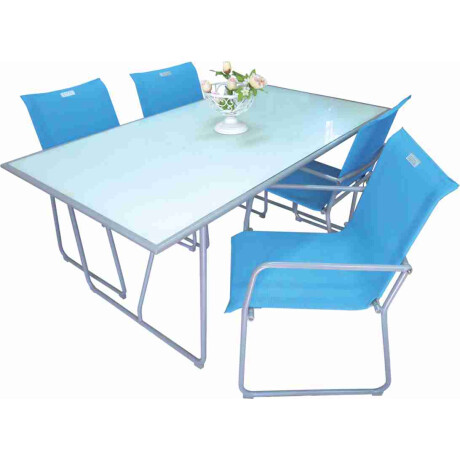 JUEGO JARDIN 5PCS MESA RECTANGULAR 160X90X70CM 4 SILLAS FIJA 15967 Q1 JUEGO JARDIN 5PCS MESA RECTANGULAR 160X90X70CM 4 SILLAS FIJA 15967 Q1