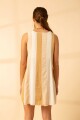 Vestido Tanquin SS24 Blanco y beige