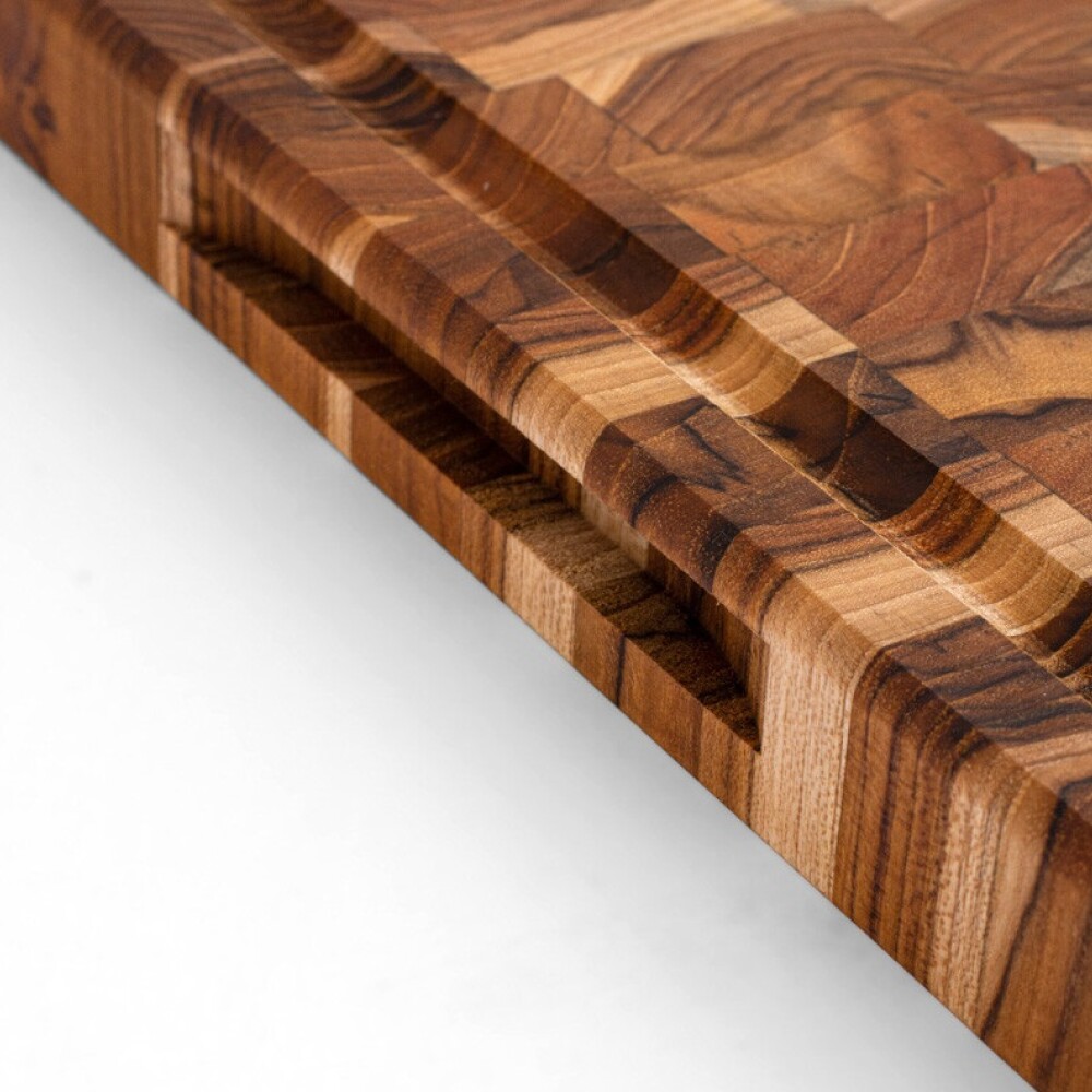 Tabla de Cortar y Servir de Madera de Teca Invertida 30 x 20 cm TABLA TECA INVERTIDA 30X20X3.2CMS