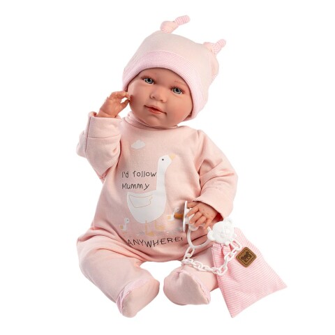 Muñeca Llorens Bebe Mimi Llorona Con Pijama Rosa 42cm Modelo MImi PIjama
