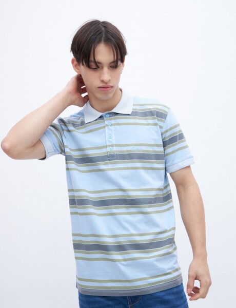 Remera polo Casper Celeste