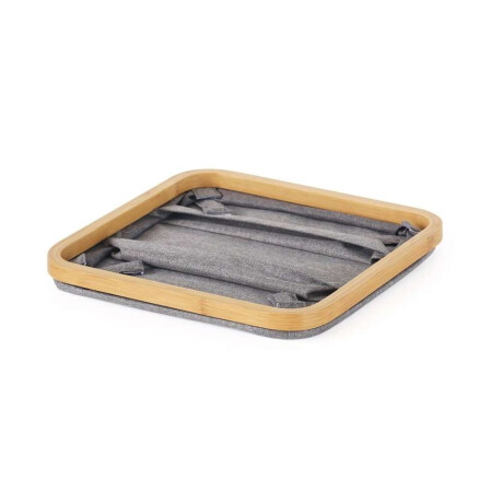 Organizador Plegable 3 Comp 30X30X9Cm Ex Tela Gris