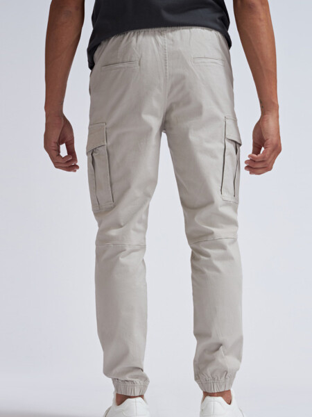 Pantalón cargo jogger Gris Claro