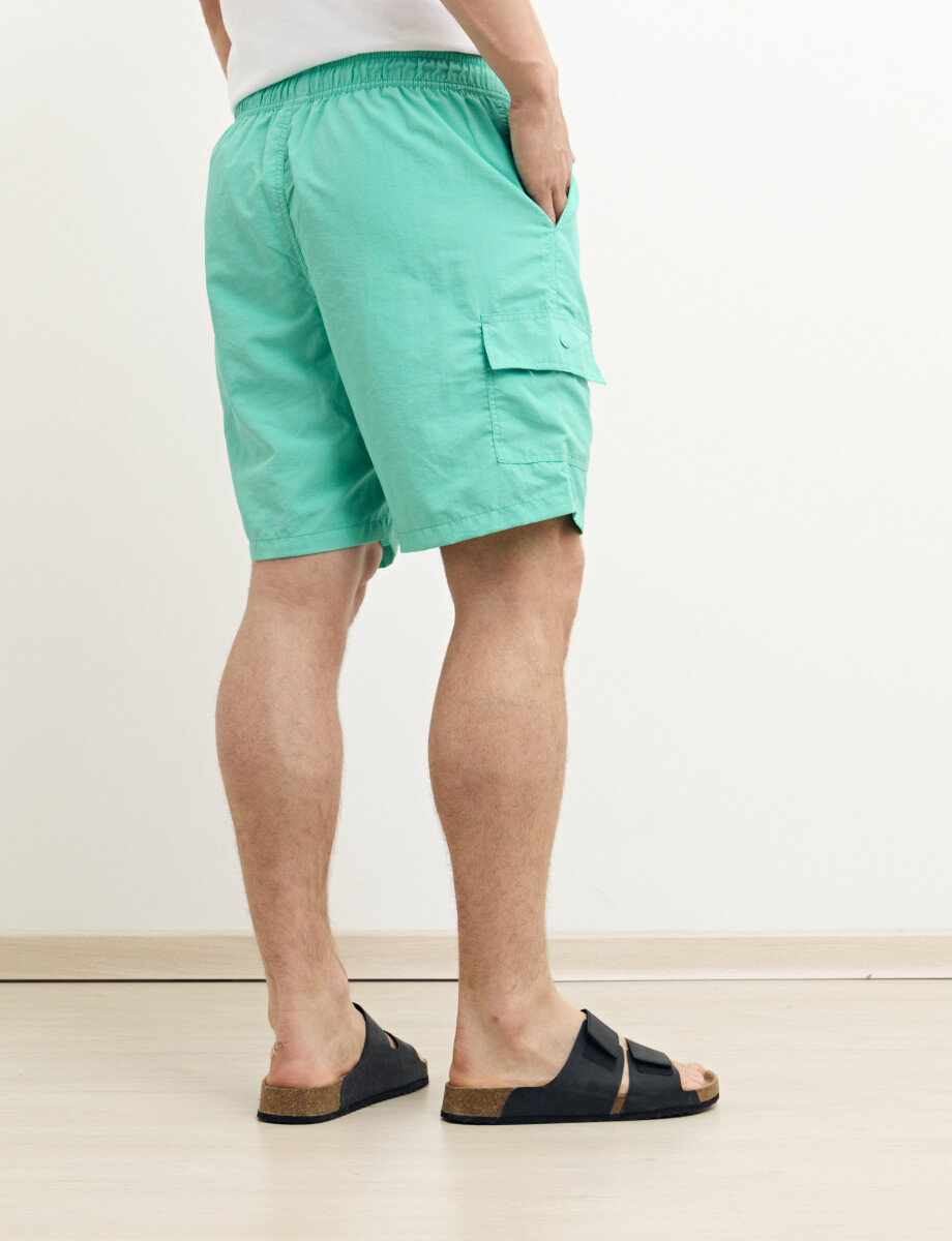 450402 SHORT HARRINGTON LABEL Verde Agua