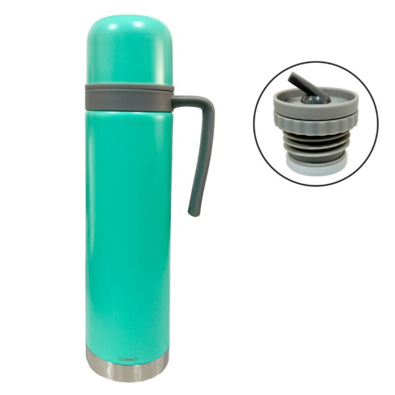 Termo Comet 750 ml Con Asa fija Verde