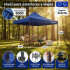 Gazebo Plegable 3x3 M Auto armable Toldo Playa Jardin Carpa Tela 600d IMBACK Color Azul Gazebo Plegable 3x3 M Auto armable Toldo Playa Jardin Carpa Tela 600d IMBACK Color Azul