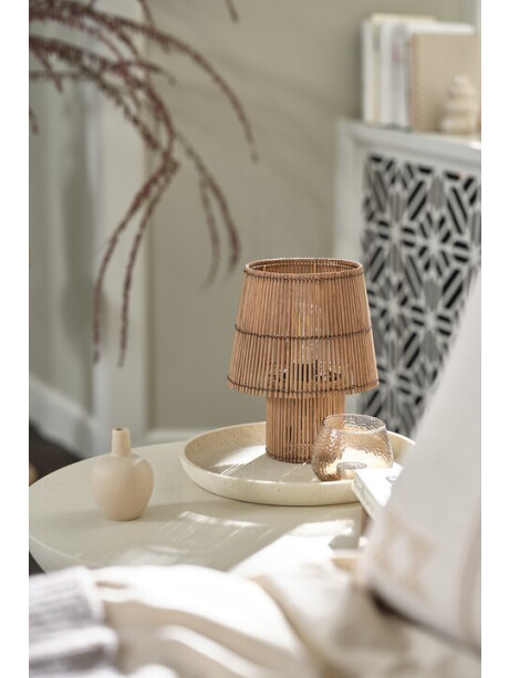 Lámpara de mesa HANNIBAL Ø19xH25 cm bambú Lámpara de mesa HANNIBAL Ø19xH25 cm bambú