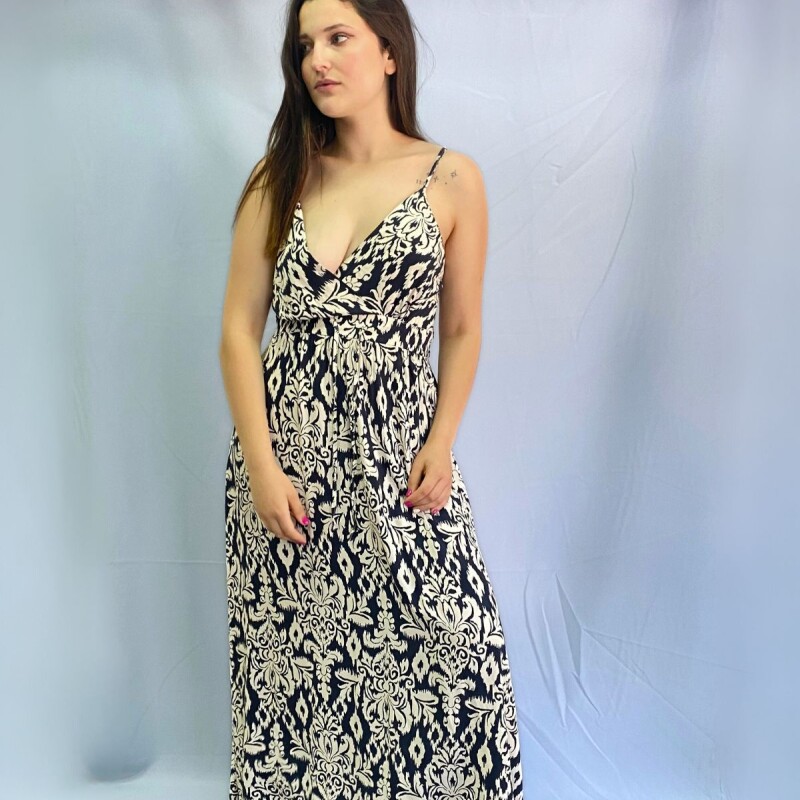 Vestido Ethnic Flowers Black/white