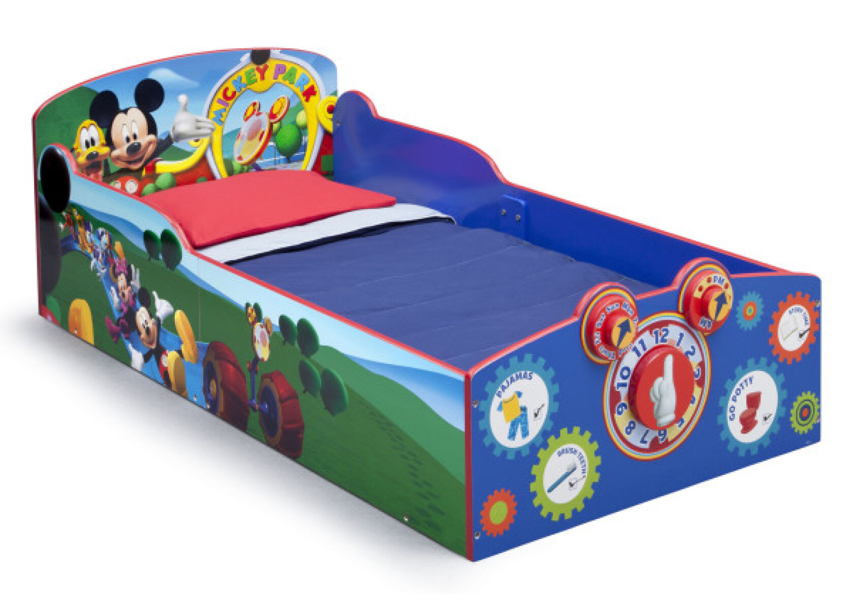 Cama de Madera Mickey Mouse Disney para Niños Pequeños - AZUL 
