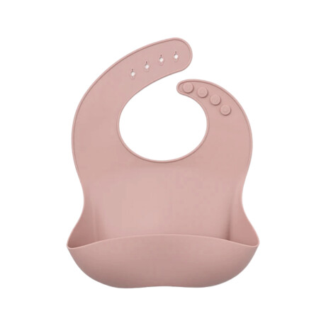 Babero de silicona Rosado