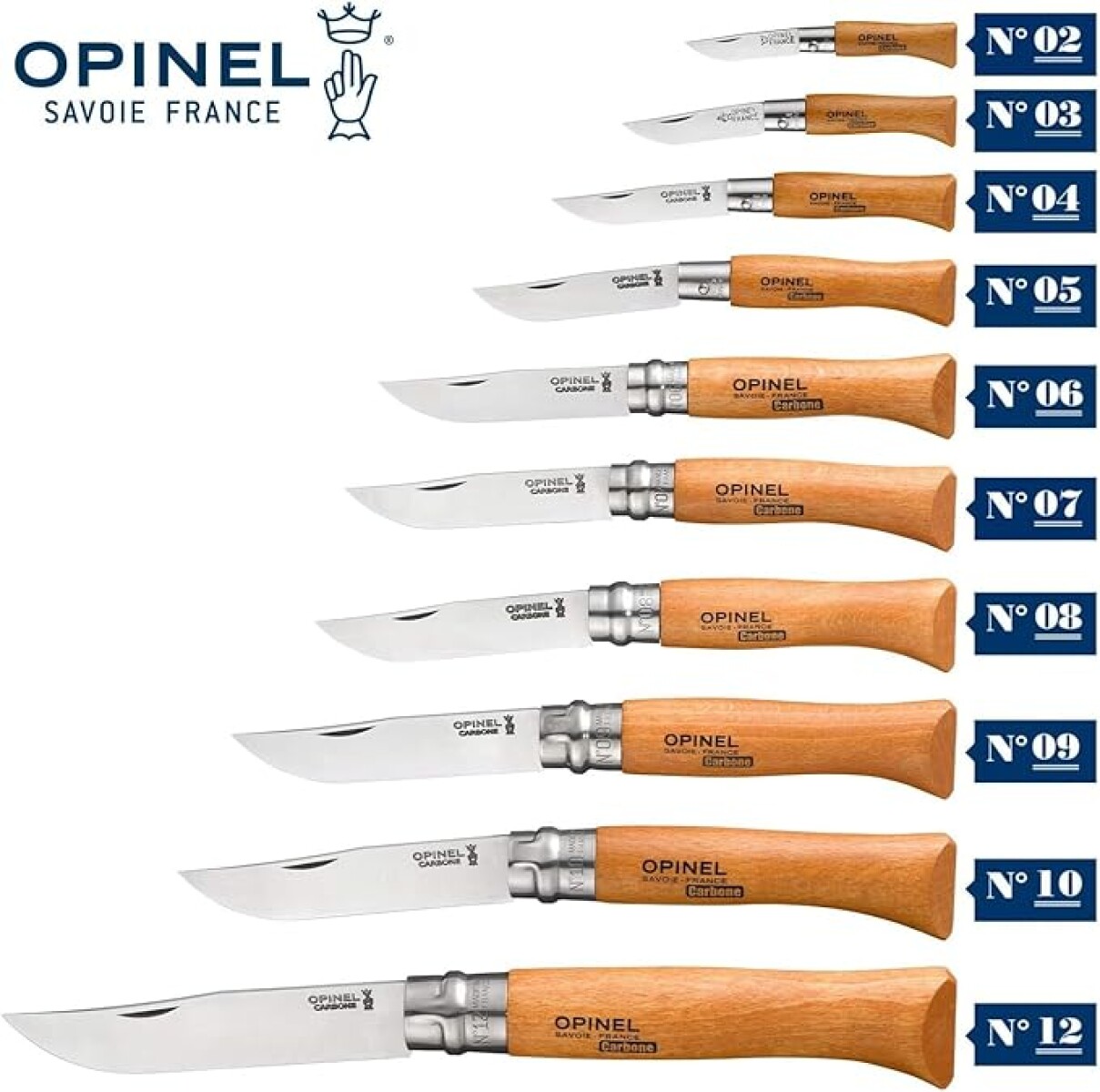 NAVAJA OPINEL N° 8 INOXIDABLE EN BLISTER 