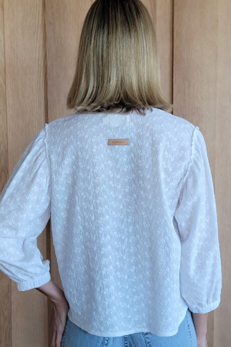 Camisa Melón Broderie flor