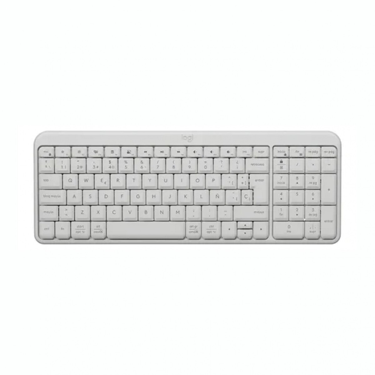 Teclado Inalámbrico LOGITECH K250 BT Con Teclado Numérico - White 
