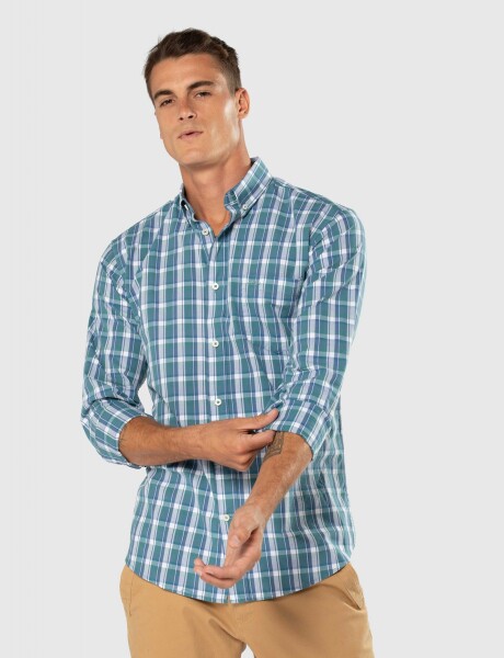 CAMISA A CUADROS Verde