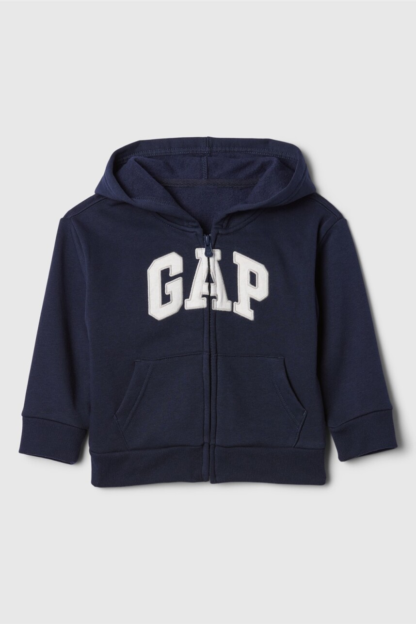 Buzo Canguro Con Cierre Logo Gap Toddler Niño Tapestry Navy