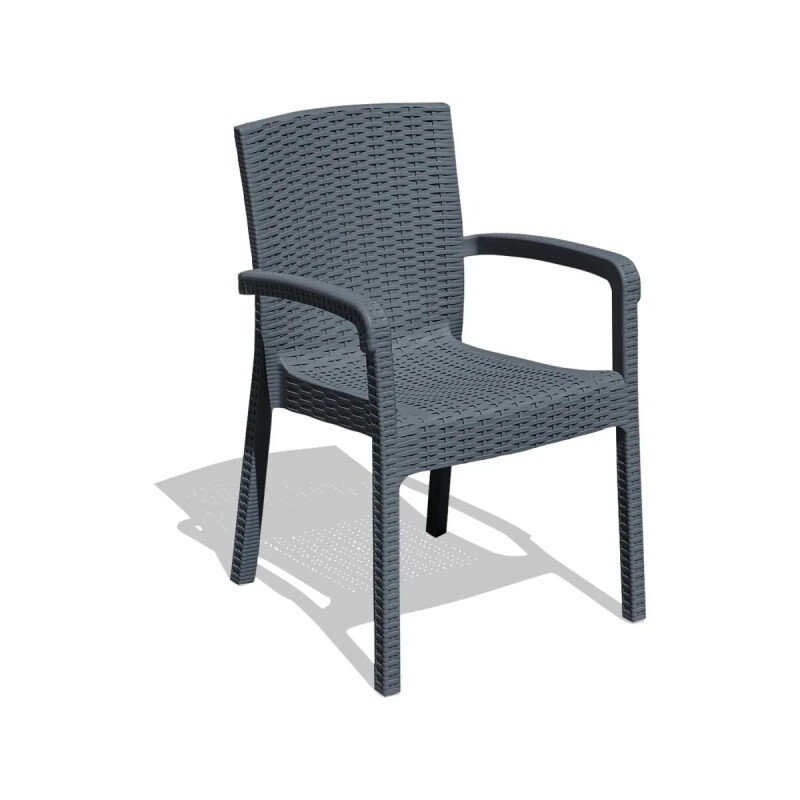 Juego de Jardín 6 Sillas + Mesa GRIS