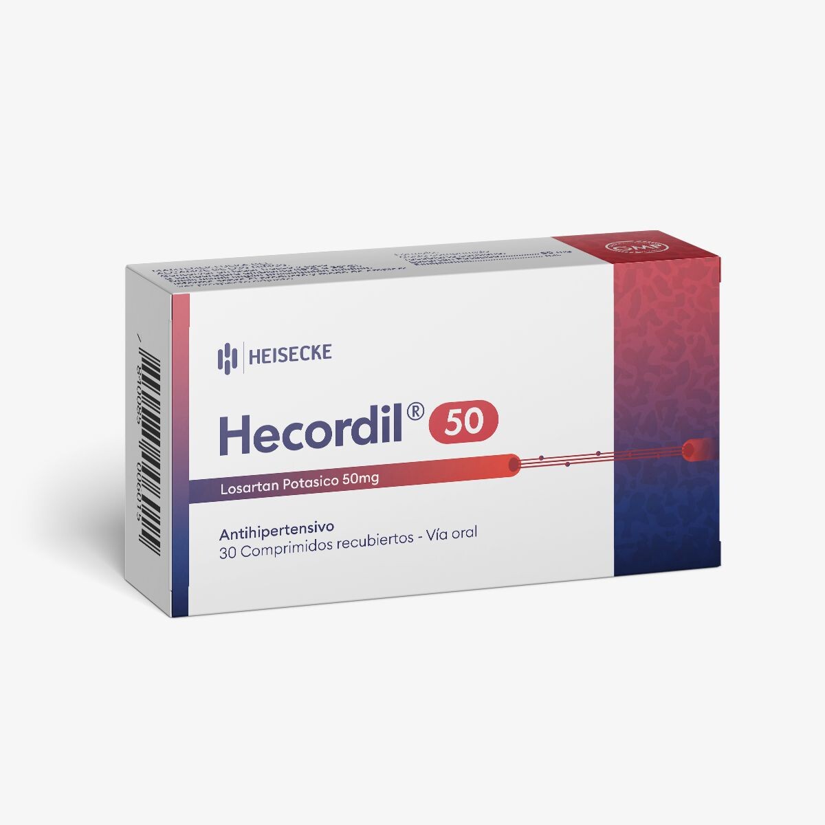 HECORDIL 50 MG X 30 COMP REC 