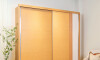 Ropero 2 puertas corredizas 4 cajones - Acácia Marrón
