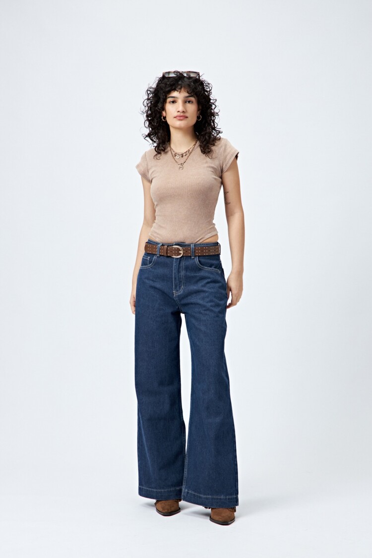 JEAN TISSU Azul