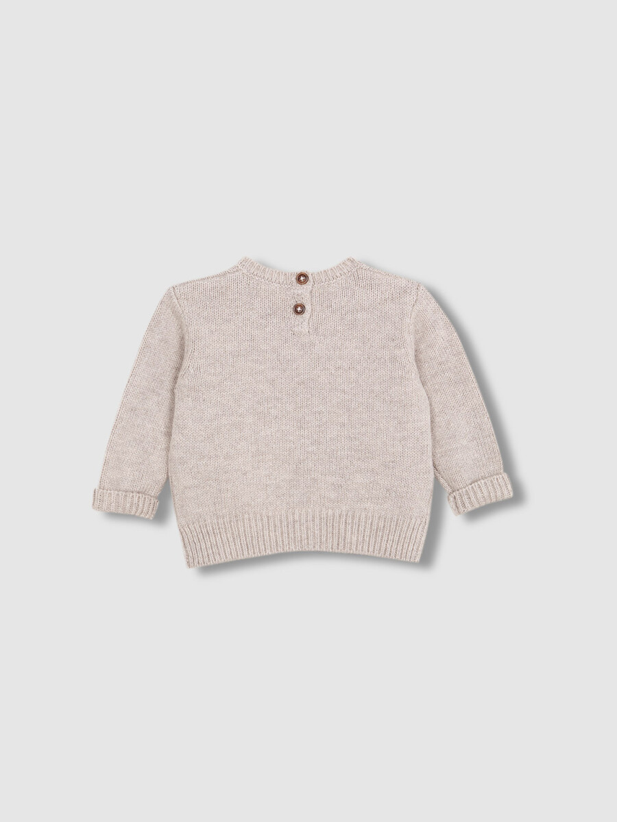 Jersey Intarsia Cohete Piedra Melange