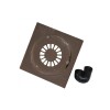 Rejilla bronce cromada c/sifón caja plomo 20x20cm Rejilla Bronce Cromada C/sifón Caja Plomo 20x20cm
