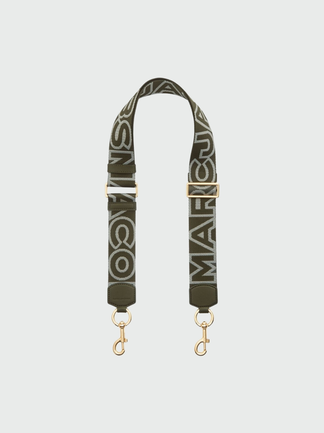 MARC JACOBS - THE OUTLINE LOGO WEBBING STRAP Verde
