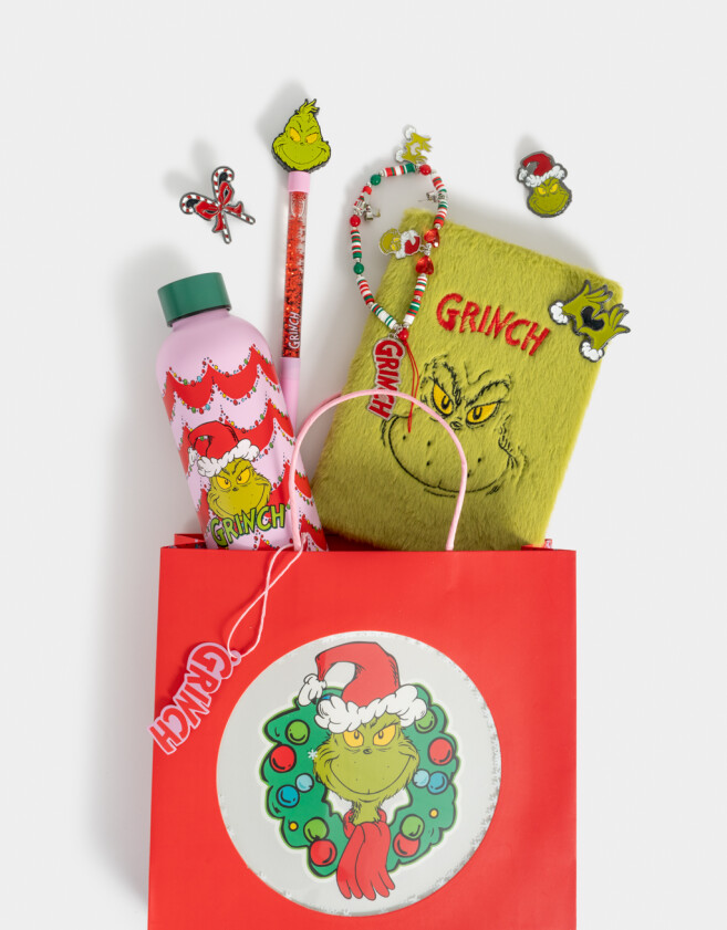Deco Infantil Botella Metálica "grinch" - Combinacion Multicolor