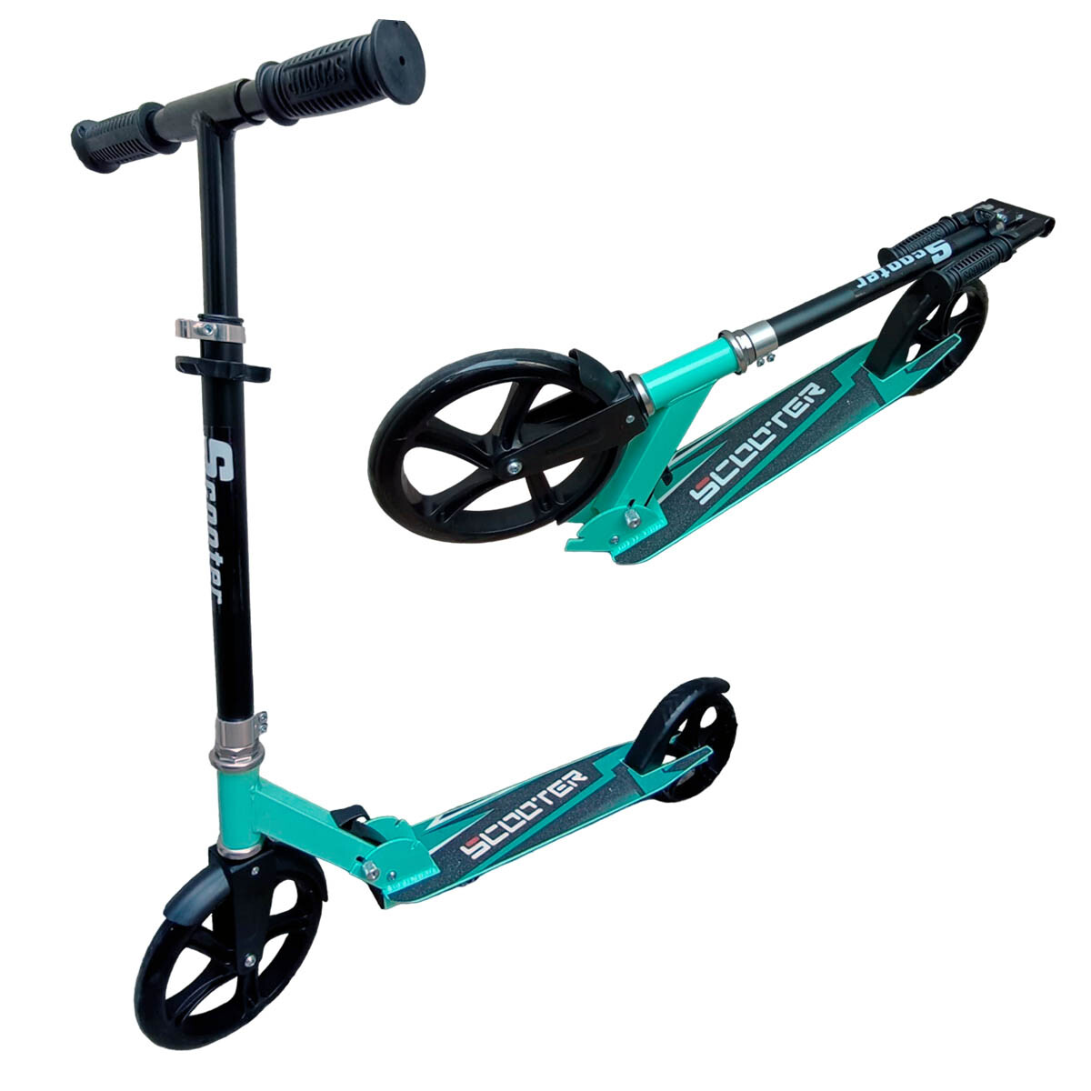 Monopatin Scooter Plegable Aluminio 200 Mm - Celeste 