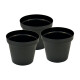 Set x3 Macetas chicas 7,5 lts NEGRO