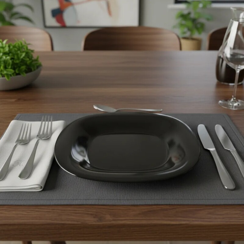 PLATO LLANO CARINE NEGRO - H3666 PLATO LLANO CARINE NEGRO - H3666