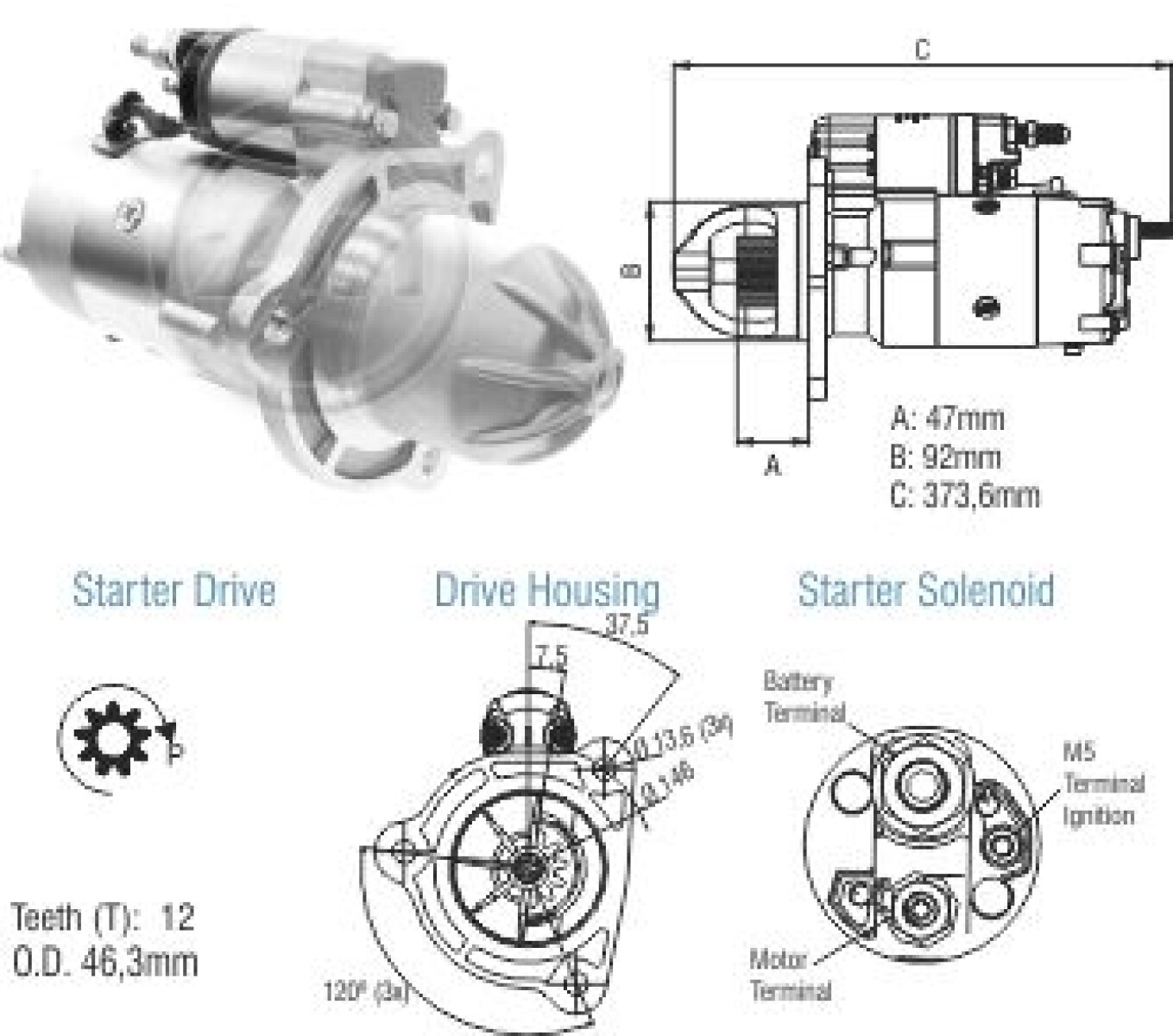 ARRANQUE - PRESTOLITE IHC 12V ZM 