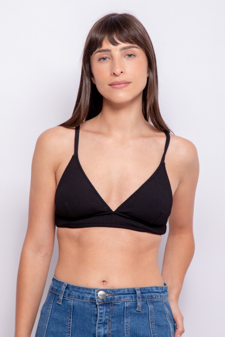 TOP TRIANGULO FIJO SUMMER Negro