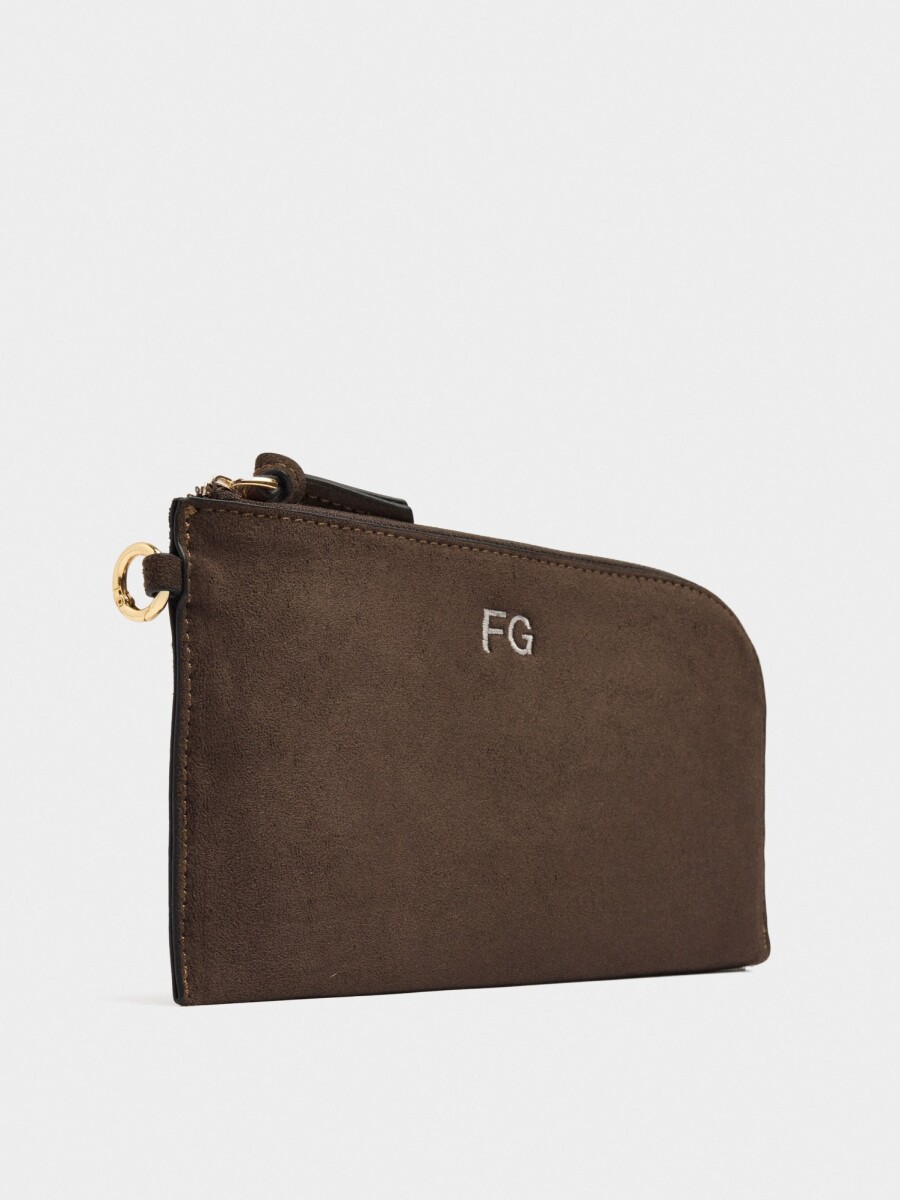 Bolso Shopper Efecto Piel Con Bolsa marron