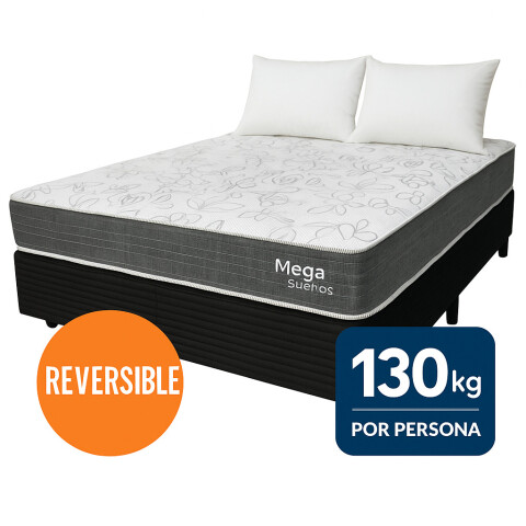 Sommier MEGA SUEÑOS - 2 Plazas - Reversible - 100% Espuma -138x188x18 cm - 130 Kg Sommier MEGA SUEÑOS - 2 Plazas - Reversible - 100% Espuma -138x188x18 cm - 130 Kg