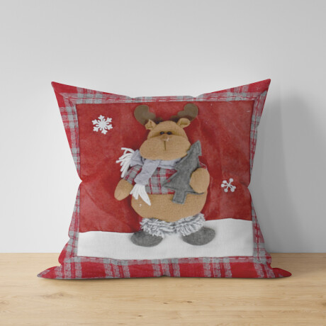 Forro de almohado navideño con aplique Forro de almohado navideño con aplique