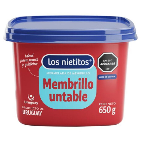 DULCE LOS NIETITOS UNTABLE 650G MEMBRILLO DULCE LOS NIETITOS UNTABLE 650G MEMBRILLO