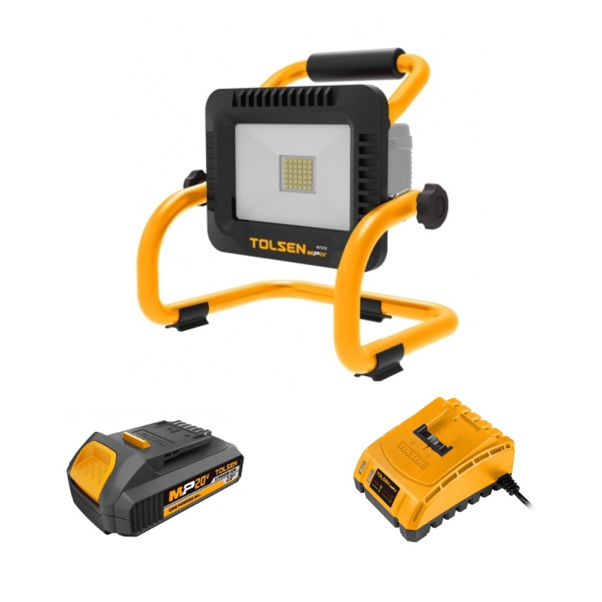 TOLSEN COMBO FOCO DE TRABAJO LI-ION 20V 20W 2000LM + BATERIA 