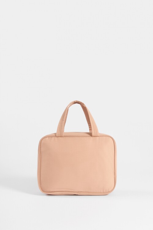 Bolso de viaje plegable con compartimentos tostado