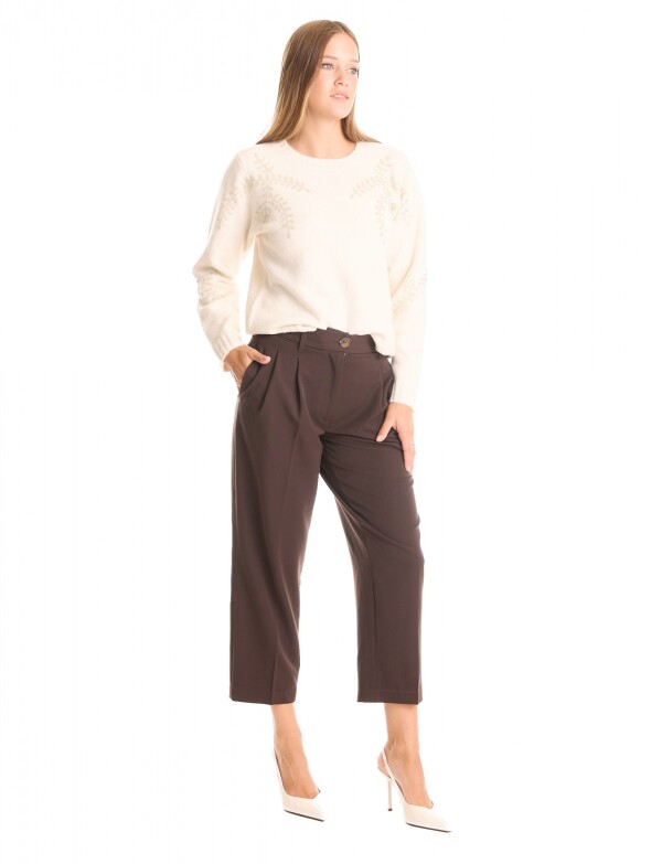 Pantalon Pinzas MARRON