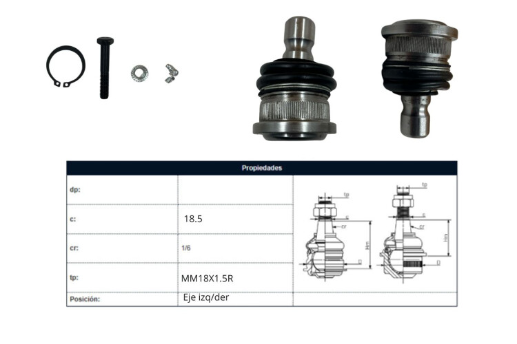 Rotula Nissan Versa/March/Note 11-25 Der/Izq Rotula Nissan Versa/March/Note 11-25 Der/Izq