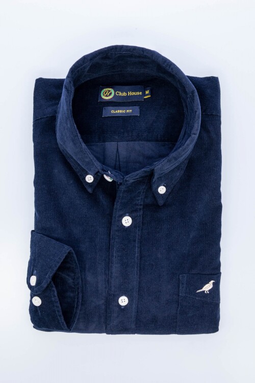 Camisa corduroy clasica Azul Marino