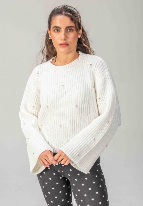 Sweater Brillo Blanco
