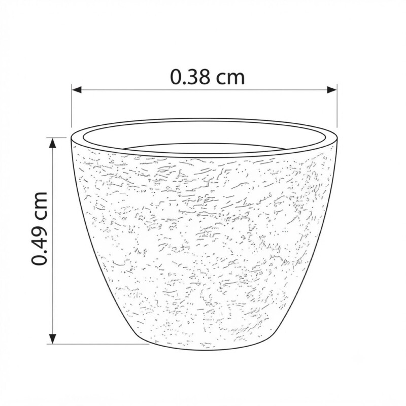 MACETERO PLAST BEIGE 49X38CM Unica