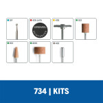 Kit de accesorios de Minitorno Dremel 16 piezas (Modelo 734) 6 meses / Dremel Unica
