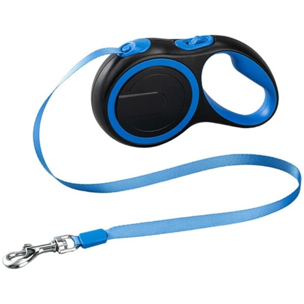 Correa Extensible 5 Metros Cinta Retractil Tranca Hasta 20Kg Variante Color Azul y Negro